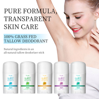 Bâton de déodorant naturel de suif en aluminium et sans parabène Déodorant anti-transpirant pour femme