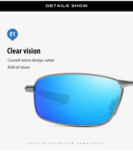 Gafas de Sol Deportivas Unisex de Alta Calidad, Lentes Polarizadas Fotocromáticas UV400, Montura Completa Dorada, Cuadradas Pequeñas, Metálicas, Visión Nocturna, Conducción - Product Image 3