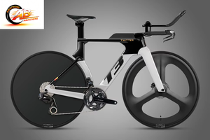 Vélo de route en fibre de carbone Tt TT 700c 24 vitesses, roues avant à 3 rayons, freins à disque hydrauliques, vélo de course léger pour la ville - Product Image 2
