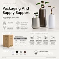 Vente en gros de jardinières modernes à finition brillante, grandes, auto-arrosantes, pour l'intérieur et l'extérieur, pots de fleurs décoratifs pour hôtel, jardin, bureau