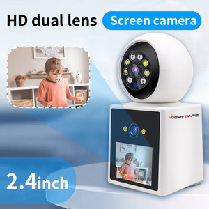 WERYSAFE Mini cámara de vídeo inalámbrica 360 rotación Monitor de Seguridad Interior pantalla de 2,4 pulgadas Monitor de bebé Seguimiento de movimiento humano para - Product Image 2