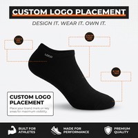 Chaussettes de sport personnalisées de haute qualité, respirantes, écologiques, en coton, avec logo personnalisé, pour la salle de sport, la remise en forme, l'été