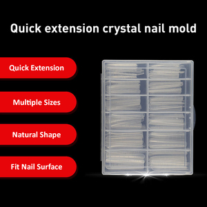 120 <span class=keywords><strong>Uñas</strong></span> Postizas de ABS Transparentes, Molde de Cobertura Completa, <span class=keywords><strong>Uñas</strong></span> de Doble Forma, Extensión de <span class=keywords><strong>Uñas</strong></span>, Puntas de <span class=keywords><strong>Uñas</strong></span> Stiletto, Ataúd, Ovaladas - Product Image 3