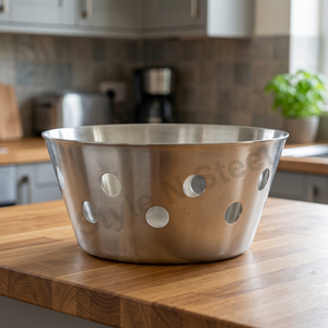 Elegante cesta de frutas de acero inoxidable de diseño clásico Tazón de metal Premium para uso diario Precio al por mayor - Product Image 4