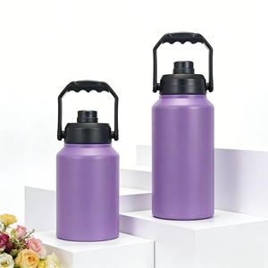 Bouteille d'eau sport isotherme en acier inoxydable à double paroi avec couvercle à poignée 2.0L 3.0L – Tasse thermos sous vide - Product Image 5