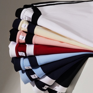 100% Cotton 230GSM Customized Color Regular Fit Crew Neck Drop Shoulder Short Sleeve Breathable Anti-Wrinkle T-<b>Shirt</b> Men - Product Image 2