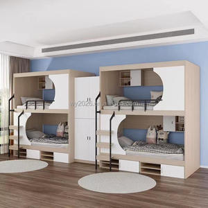 Factory Customized Modern Design Capsule <strong>Bunk</strong> <strong>Bed</strong> Solid <strong>Wood</strong> with Four Drawers for Home - Product Image 5