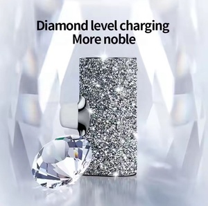 Banco de energía de cápsula de bolsillo de diamante brillante de resina portátil Mini 5000MAH regalo de moda de lujo chica banco de energía para teléfono móvil - Product Image 3