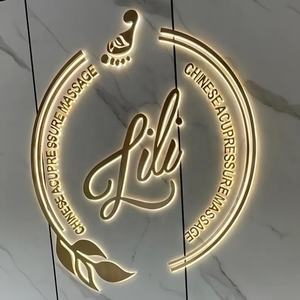 Signalisation lumineuse pour bâtiment, enseigne de façade, enseigne commerciale extérieure, enseigne de devanture de magasin, logo d'entreprise, enseigne en métal miroir 3D rétroéclairée par LED - Product Image 2