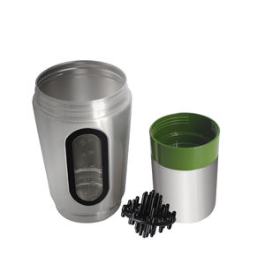 600ml Customizable Single Wall 3 Layer Stainless Steel <strong>Shake</strong> Bottle with Visible Water Level Window for Gym - Product Image 5