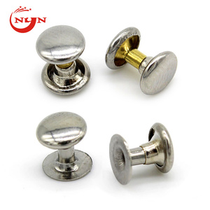 Rivets en acier inoxydable 304 de haute qualité et rivets rapides à double capuchon en laiton <span class=keywords><strong>pour</strong></span> ceintures en cuir, sangles de sacs et artisanat du cuir DIY - Product Image 2