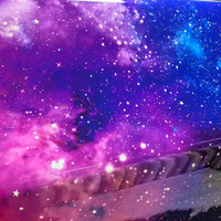 WRAPMASTER PET Galaxy Car Vinyl Wrap 1.52x19m Film de protection pour véhicule à design personnalisé pour graphiques complets de la carrosserie