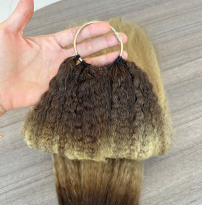Nouvelle Tendance 2026 – Extensions de Cheveux Humains 100% Naturels, Ondulés et Raides, Effet Plume, Couleur Balayage T2-p18/60, 18 Pouces, pour Crochet - Product Image 1