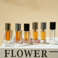 Flacon en verre carré de 5 ml à col serti, flacon de parfum incassable avec pulvérisateur haute pression et bouchon