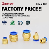 Raccord pneumatique certifié RoHS Gainnow série PC avec filetage G, connecteur mâle pour tuyau d'air, raccord rapide en plastique