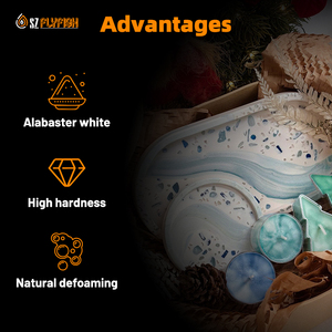 Polvo de Moldeo Superfino Ecológico de Grado Industrial para Manualidades, Portavelas, Blanco Natural, Sin Burbujas, para Construcción y Fundición - Product Image 3