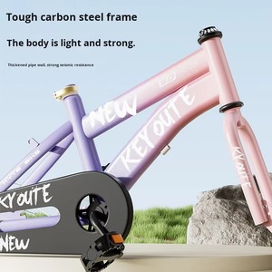 Vélo d'équilibre pour enfants 12 pouces, cadre en acier, roues d'apprentissage, double frein, pédales ordinaires et hauteur réglable pour utilisation en extérieur - Product Image 4