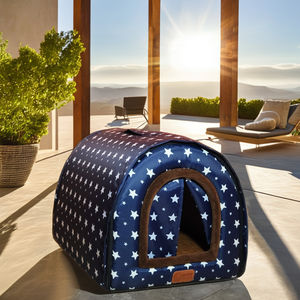 Gran oferta, tamaño XL, ligero, plegable, con estampado de cueva para mascotas, casa para mascotas para perros y gatos pequeños a medianos, hecha de esponja - Product Image 1