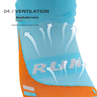 Chaussettes de sport WRELS prêtes à être expédiées, chaussettes de cyclisme, chaussettes de course à pied professionnelles pour marathon, antidérapantes, confortables, avec fond en tissu éponge, chaussettes mi-mollet