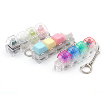 Custom Printing Logo Creative LED Keycap Fidget Clicker Keychain Stress Relief Toy Multiple Colors Available
