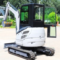 Pengiriman Gratis Excavator Mini Crawler 2,5 Ton Mesin Diesel Kubota Bersertifikasi EPA, Alat Penggali Kompak untuk Konstruksi, Lanskap, dan Pertanian