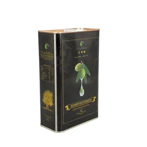 Logo personalizzato stampa olio d'oliva lattine rettangolo scatola di latta imballaggio per alimenti olio d'oliva lattine di metallo