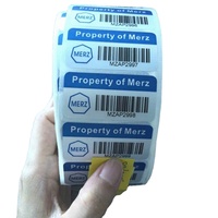 Autocollants en vinyle adhésif acrylique à séquence personnalisée Rouleau d'autocollants à code-barres imprimés Numéro de série Emballage Étiquettes Étanches Anti-effraction