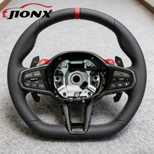 Volant <span class=keywords><strong>sport</strong></span> personnalisé en fibre de carbone M6 pour <span class=keywords><strong>BMW</strong></span> GSeries M3 G80 M4 G82 M5 F90 <span class=keywords><strong>M8</strong></span> X3m X4m X5m X6m G3x G1x G0x Accessoires de voiture - Product Image 1