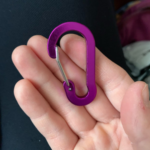 Aluminum Alloy Gourd Shape Carabiner 5.0cm x 2.6cm Spring Gate <b>Hook</b> Outdoor Backpack Water Bottle <b>Clip</b> - Product Image 2