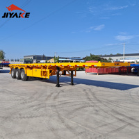 Semi-remorque plateau tri-essieux 16m (45 pieds) pour conteneurs, capacité 20 tonnes, avec plateau de chargement pour conteneurs 20 pieds