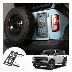 Auto Exterieur Accessoires Duurzaam Koolstofstaal Achterklep Molle Paneel Voor Ford Bronco 2021 2022 2023