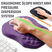 Repose-poignet ergonomique personnalisé, tapis de souris pour clavier, base en silicone PU antidérapante, mousse à mémoire de forme, tapis de souris de jeu pour bureau à domicile