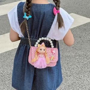 卸売OEMファッション2025新しい子供女の子ピンクPUかわいい肩クロスボディ財布漫画カスタム小さなハンドバッグ - Product Image 3