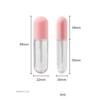 Contenants de brillant à lèvres vides or argent de marque privée de 4ml Tubes de brillant à lèvres