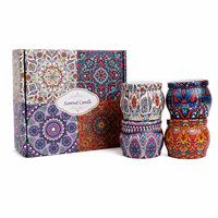 Coffret cadeau écologique pour la Saint-Valentin et Noël, bougies en cire de soja dans une boîte en fer, résistantes au vent, semi-artisanales, plusieurs senteurs