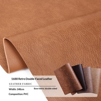 Cuir artificiel PVC Nappa rétro double face anti-moisissure de 1,7 mm pour tapis de table et tapis de souris 1688
