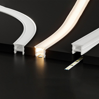 Bande de Led Diffuseur de Profil en Silicone Bandes Lumineuses Néon en Silicone Bande de Led Éclairage d'Entrée avec Silicone