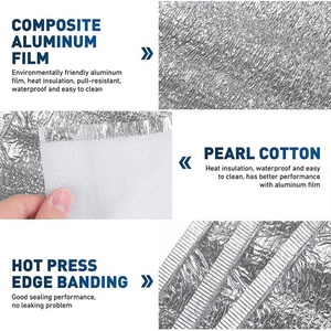 Sac de livraison alimentaire pliable et isotherme en aluminium imprimé sur mesure OEM, imperméable, pour plats à emporter, emballage alimentaire - Product Image 4