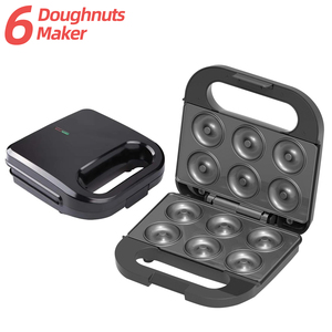 Không Dính Điện Lật Nướng Tự Động 110V 220V 6 <span class=keywords><strong>Mini</strong></span> Donut Donut Làm Máy Sản Xuất - Product Image 1