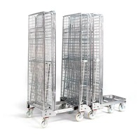 Pliable 500kg enduit de poudre avec conteneur de rouleau de logistique de roue