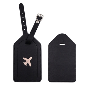 Portable PU Luggage Tag Fashion Travel Boarding Card Tag <b>Suitcase</b> Decorative Baggage Label Anti-lost Travel <b>Suitcase</b> Accessories - Product Image 4
