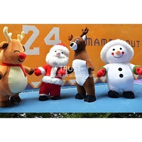Disfraz inflable de Papá Noel, Reno, muñeco de nieve, Navidad, Panda gigante para publicidad y actuación en eventos
