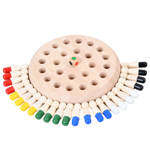 Sản xuất giáo dục Montessori đồ chơi đầy màu sắc bằng gỗ bộ nhớ phù hợp với thanh cờ vua trò chơi tương tác trò chơi - Product Image 1