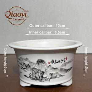 Macetas <span class=keywords><strong>y</strong></span> Jardineras de Cerámica Esmaltada de Porcelana Azul <span class=keywords><strong>y</strong></span> Blanca en Oferta, Variedad de Diseños de Macetas Pequeñas Decorativas - Product Image 6