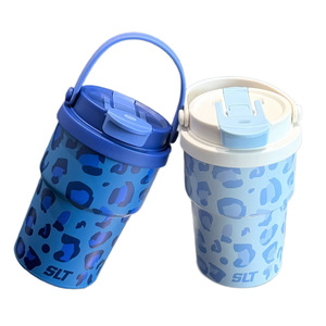 Leopard Print Stainless Steel Tumbler 316 Insulated <b>Double</b> <b>Wall</b> Travel <b>Mug</b> For Outdoor Office Car Use - Product Image 5
