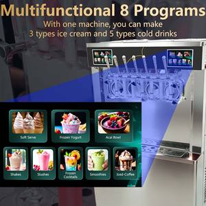 Máquina de helado suave comercial de 65L/H para la Expo de Marzo, 7 sabores, precio de fábrica Goshen, máquina de yogur helado con bomba de engranajes - Product Image 5