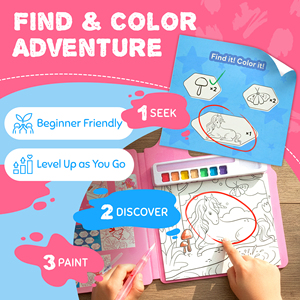 Joycat Nouveau design Livre de papier <span class=keywords><strong>aquarelle</strong></span> pour enfants pour la peinture et le <span class=keywords><strong>dessin</strong></span> Jouets de <span class=keywords><strong>dessin</strong></span> Design <span class=keywords><strong>licorne</strong></span> - Product Image 2