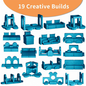 Canapé de jeu pour enfants, tapis anti-chute, tapis de sieste extra épais avec accoudoirs pour les enfants de 0 à 24 mois, utilisation domestique, tissu en mousse à haute élasticité - Product Image 4