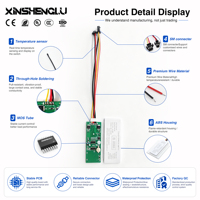 Miroir LED intelligent avec interrupteur tactile, DC12V 5A 60W, bouton unique marche/arrêt, gradation progressive, capteur de température, IP21, certifié CE