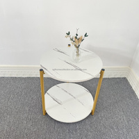 Petite table à thé ronde moderne, Table basse de salon, Table d'appoint de canapé de luxe moderne